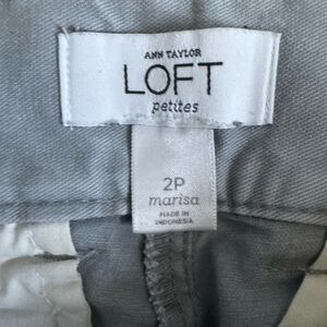 LOFT Petite Gray Flare Pants